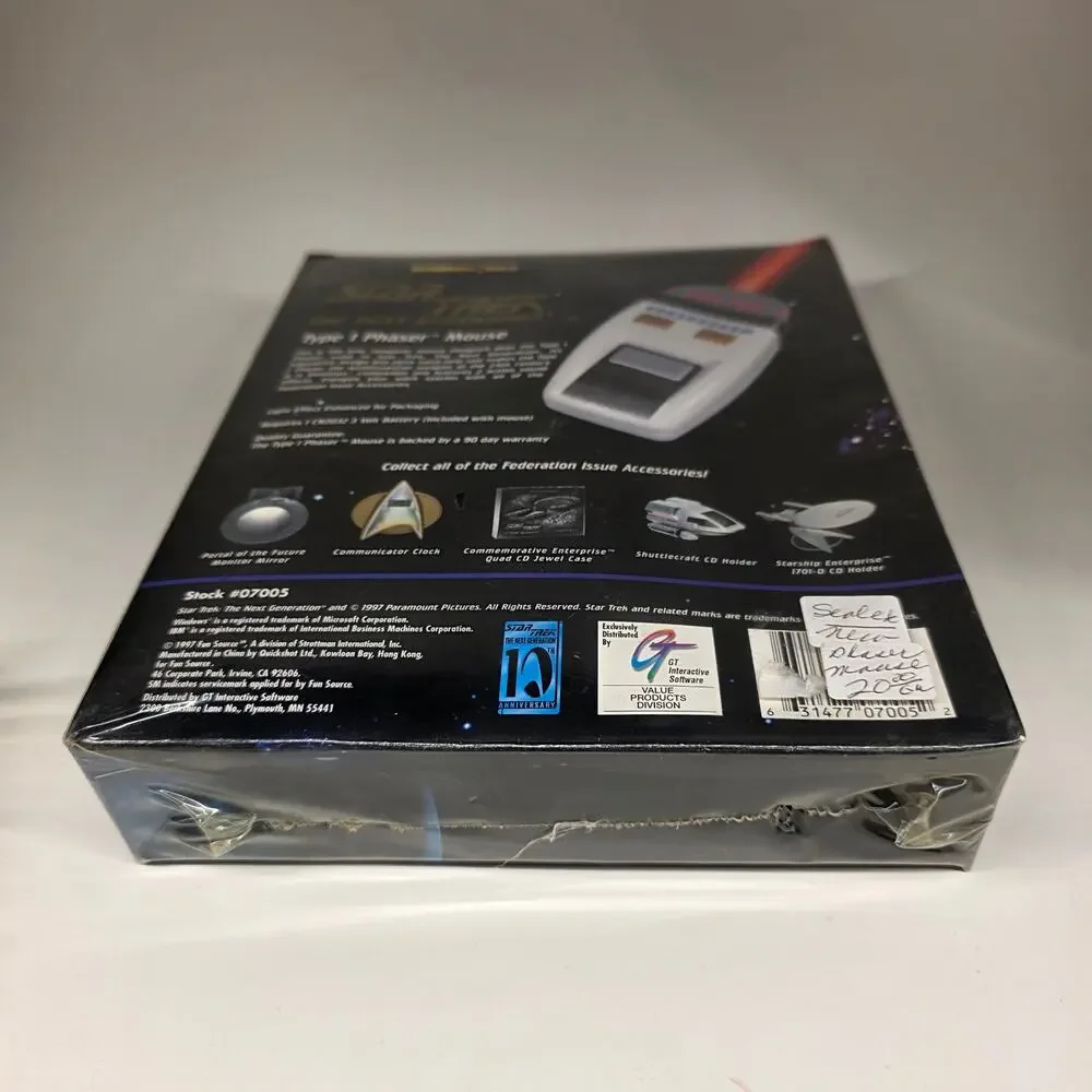 STAR TREK Unisex Type 1 Phaser Mouse TNG Vintage 1997 NIB Windows
